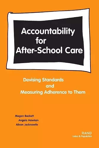 Accountability for After-school Care cover