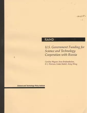 U.S. Government Funding for Science and Technology Cooperation with Russia cover