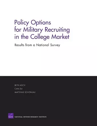 Policy Options for Military Recruiting in the College Market cover