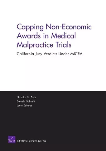 Capping Non-Economic Awards in Medical Malpractice Trials cover