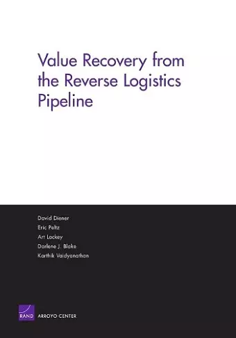 Value Recovery from the Reverse Logistics Pipeline cover