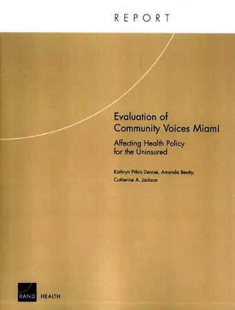 Evaluation of Community Voices Miami cover