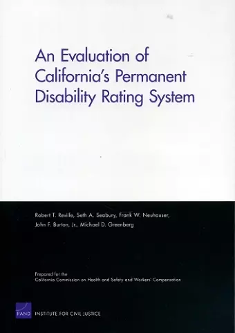 An Evaluation of California's Permanent Disability Rating System cover