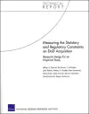 Measuring the Statutory and Regulatory Constraints on DoD Acquisition: Research Design for an Empirical Study cover