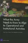 What the Army Needs to Know to Align its Operational and Institutional Activities cover