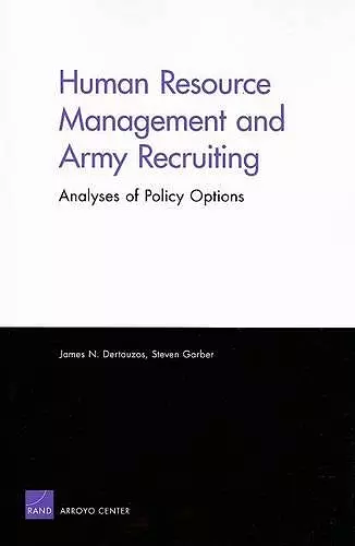 Human Resource Management and Army Recruiting cover