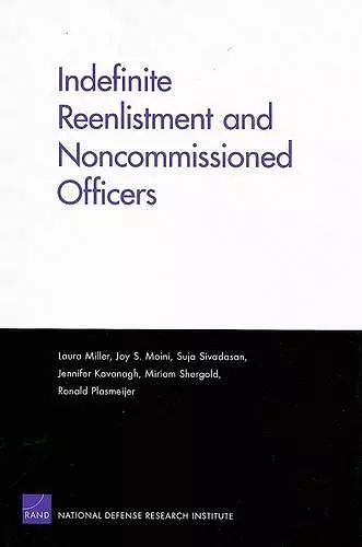 Indefinite Reenlistment and Noncommissioned Officers cover