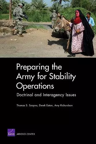 Preparing the Army for Stability Operations cover