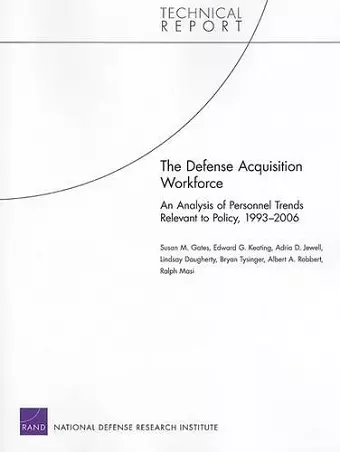 The Defense Acquisition Workforce cover