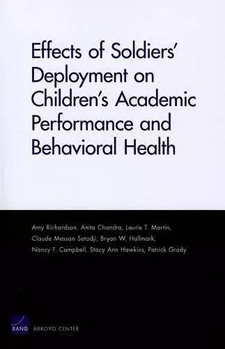 Effects of Soldiers Deployment on Children cover