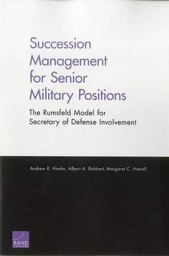 Succession Management for Senior Military Positions cover