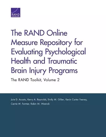 The Rand Online Measure Repository for Evaluating Psychological Health and Traumatic Brain Injury Programs cover