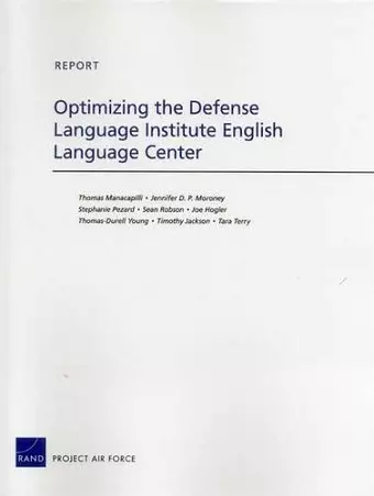Optimizing the Defense Language Institute English Language Center cover