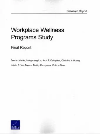 Workplace Wellness Programs Study cover