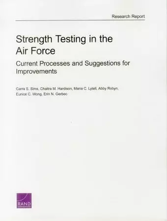 Strength Testing in the Air Force cover