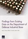 Findings from Existing Data on the Department of Defense Industrial Base cover