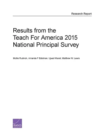 Results from the Teach for America 2015 National Principal Survey cover