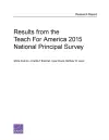 Results from the Teach for America 2015 National Principal Survey cover