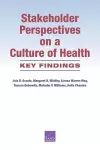 Stakeholder Perspectives on a Culture of Health cover