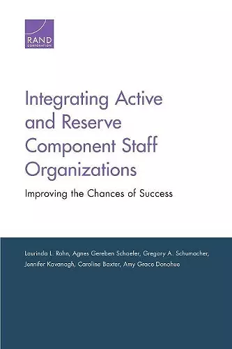 Integrating Active and Reserve Component Staff Organizations cover