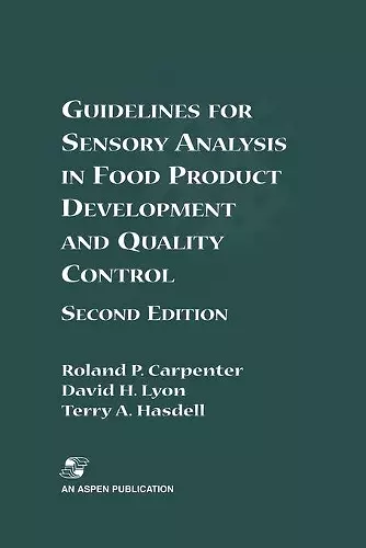 Guidelines for Sensory Analysis in Food Product Development and Quality Control cover