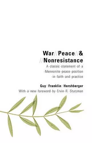 War, Peace, and Nonresistance cover