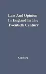 Law and Opinion in England in the Twentieth Century. cover