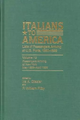 Italians to America, May 1898 - April 1899 cover