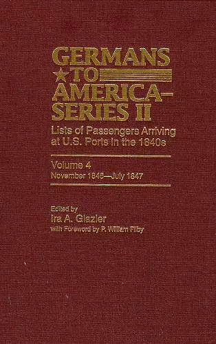 Germans to America (Series II), November 1846-July 1847 cover