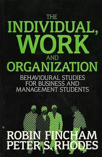 The Individual, Work and Organization cover