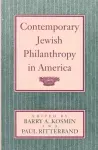 Contemporary Jewish Philanthropy in America cover