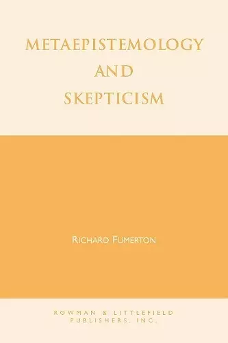 Metaepistemology and Skepticism cover