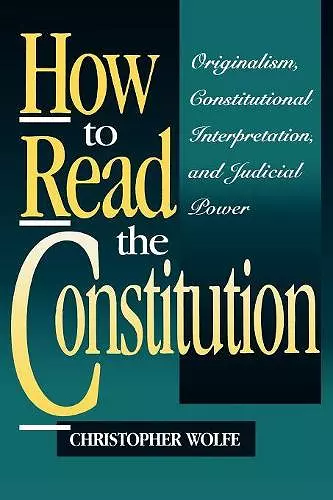 How to Read the Constitution cover