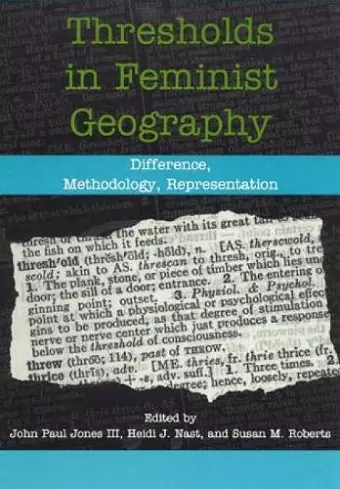 Thresholds in Feminist Geography cover