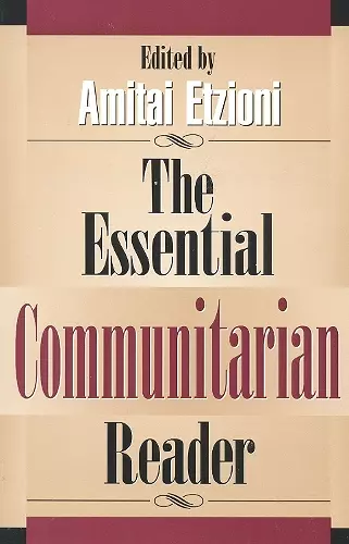 The Essential Communitarian Reader cover