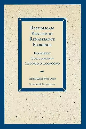 Republican Realism in Renaissance Florence cover