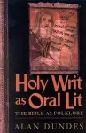 Holy Writ as Oral Lit cover