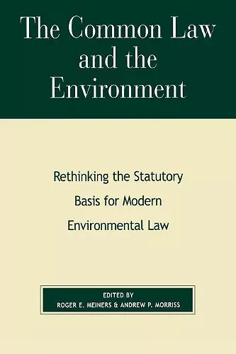 The Common Law and the Environment cover