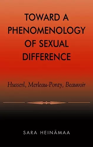 Toward a Phenomenology of Sexual Difference cover