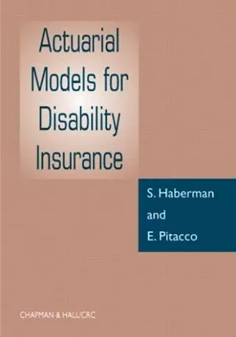 Actuarial Models for Disability Insurance cover