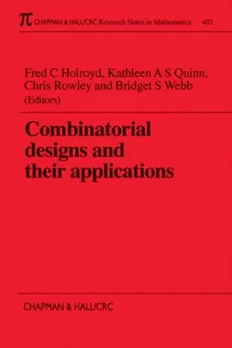 Combinatorial Designs and their Applications cover