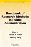 Handbook of Research Methods in Public Administration cover