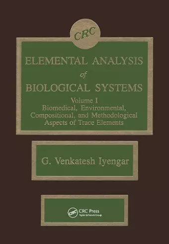 Elemental Analysis of Biological Systems cover