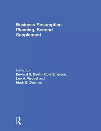 Business Resumption Planning, Second Supplement cover