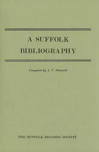 A Suffolk Bibliography cover