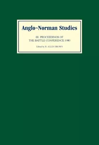 Anglo-Norman Studies III cover