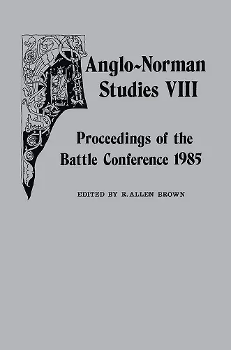 Anglo-Norman Studies VIII cover