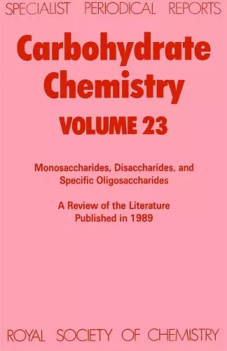Carbohydrate Chemistry cover