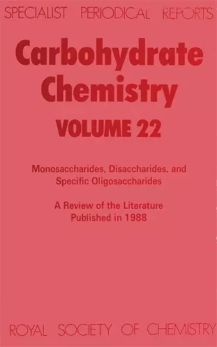 Carbohydrate Chemistry cover
