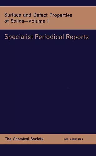 Surface and Defect Properties of Solids cover